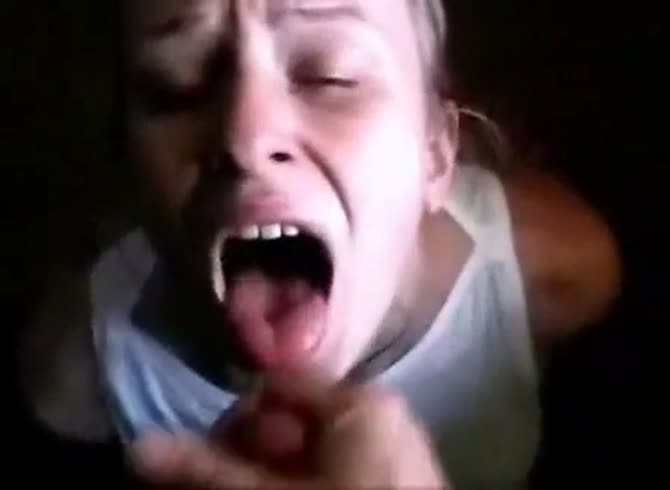 Video :Curious bitch begging to get facials from her daddy